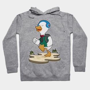 Duck as Hiker with Backpack Hoodie